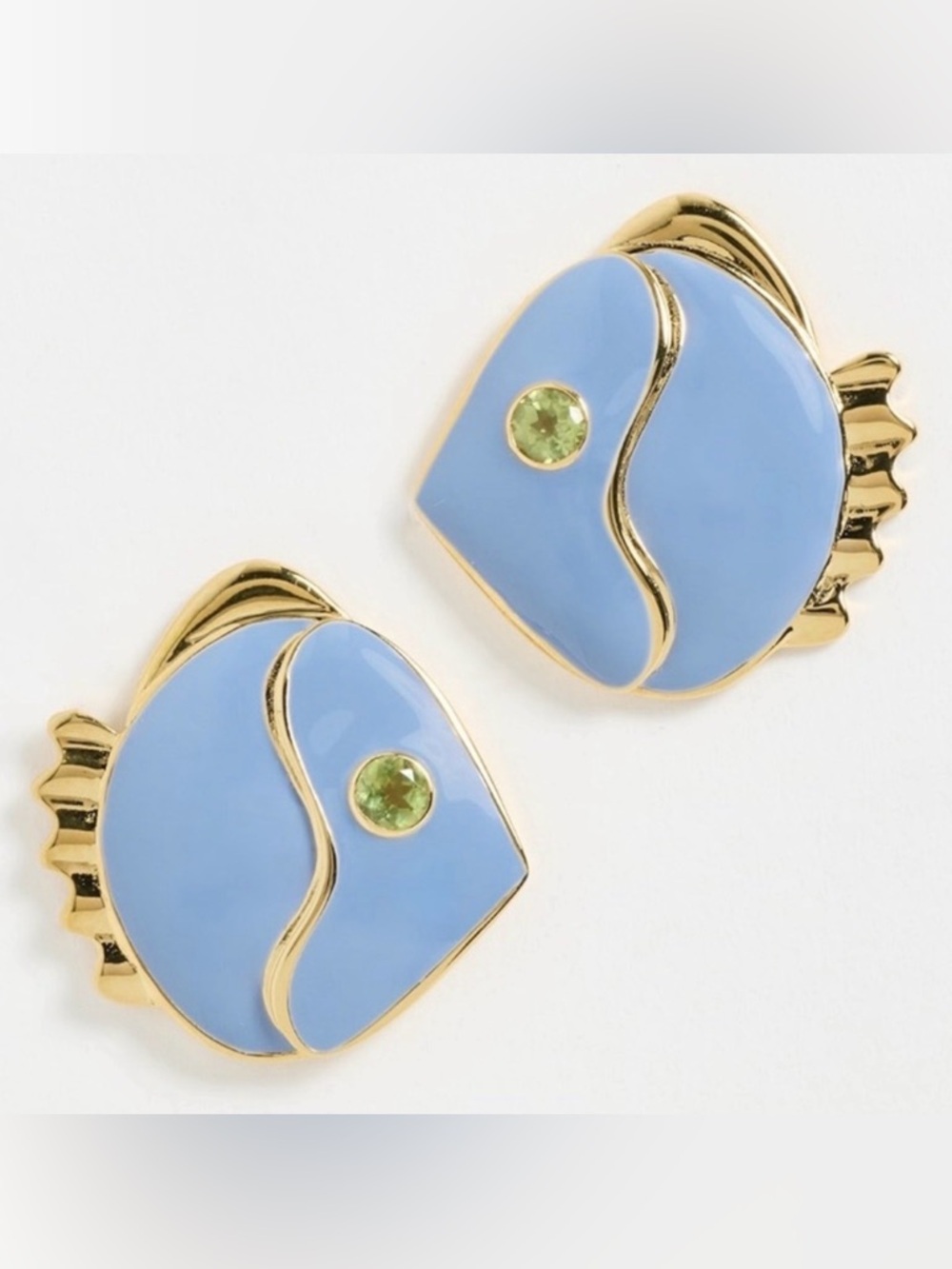 Fish Stud Earrings Modern Jewelry
